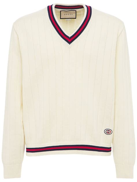 gucci v neck sweater replica|gucci crew neck sweater.